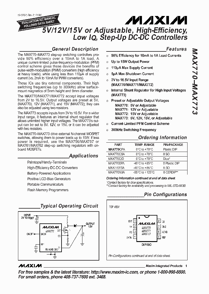 MAX771MJA_254889.PDF Datasheet