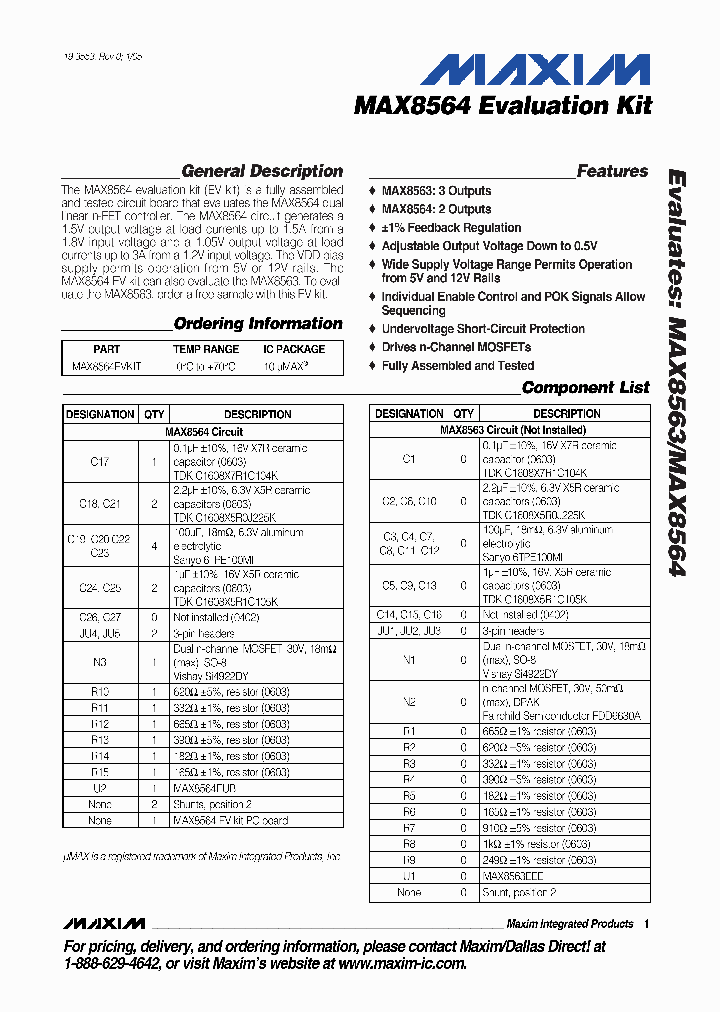 MAX8564EVKIT_283124.PDF Datasheet