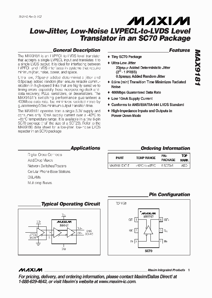 MAX9181_272166.PDF Datasheet