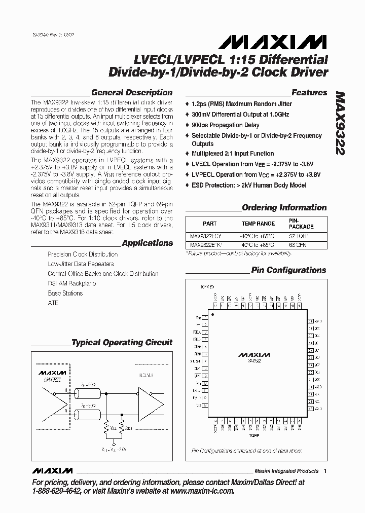 MAX9322_275479.PDF Datasheet