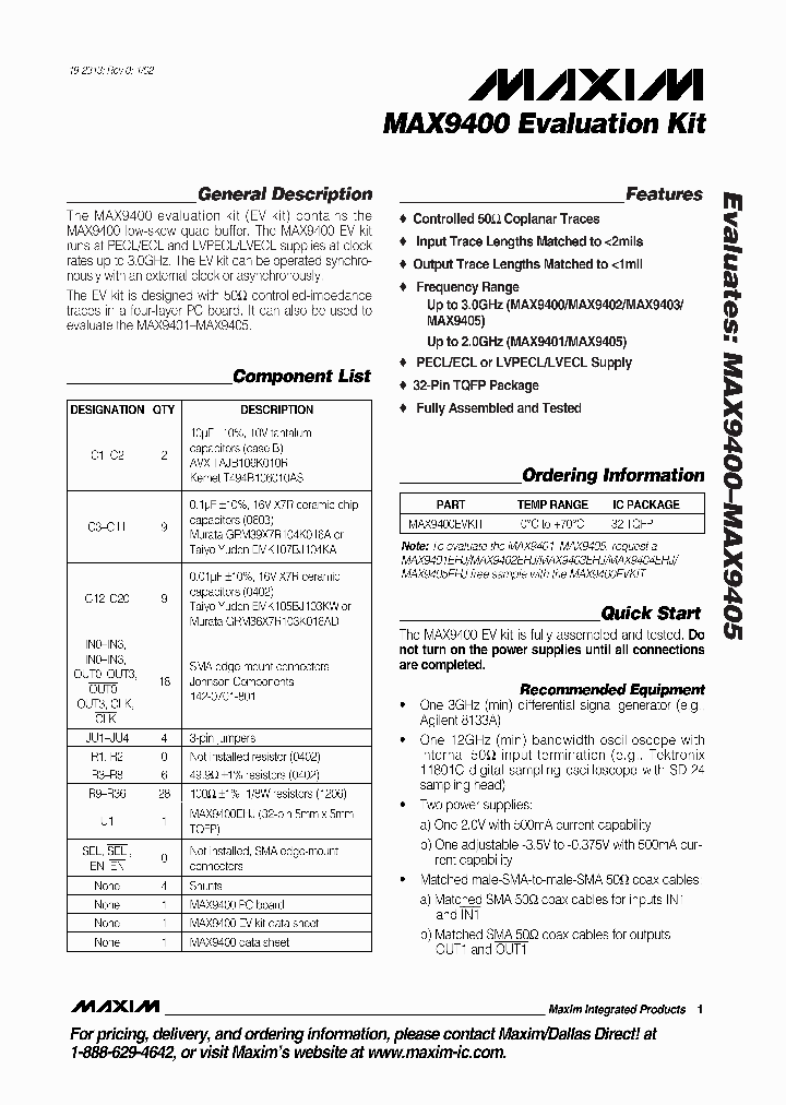 MAX9400EVKIT_275496.PDF Datasheet