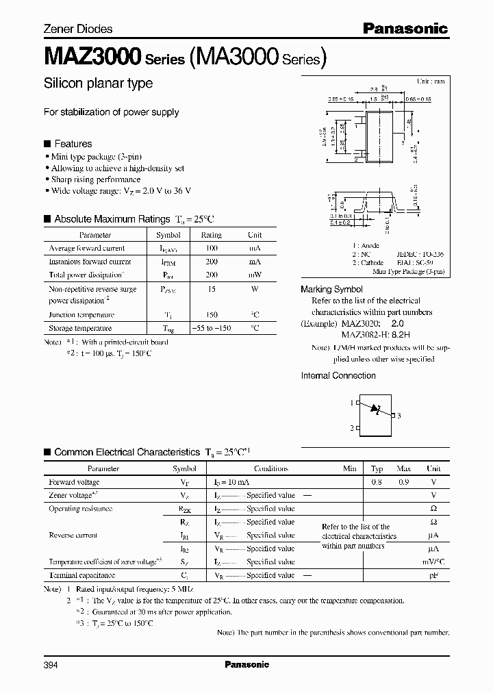 MAZ3000SERIES_266415.PDF Datasheet