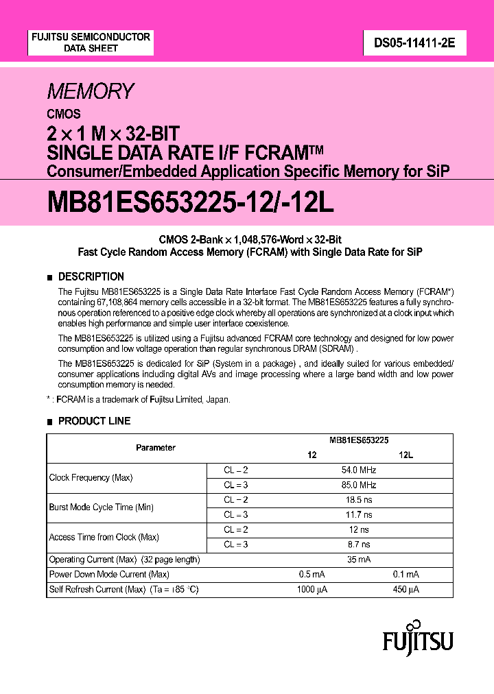MB81ES6532_288388.PDF Datasheet