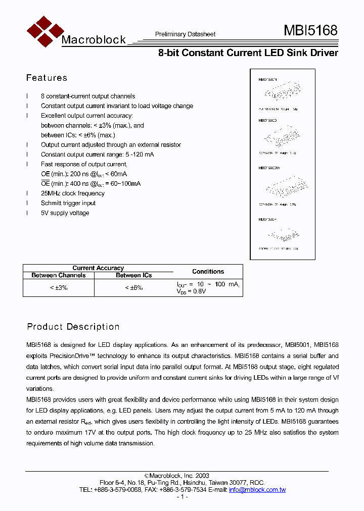 MBI5168_294540.PDF Datasheet