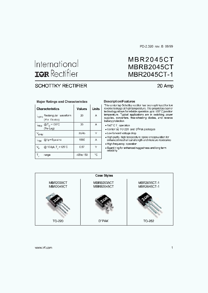 MBR2045CT-1_279575.PDF Datasheet