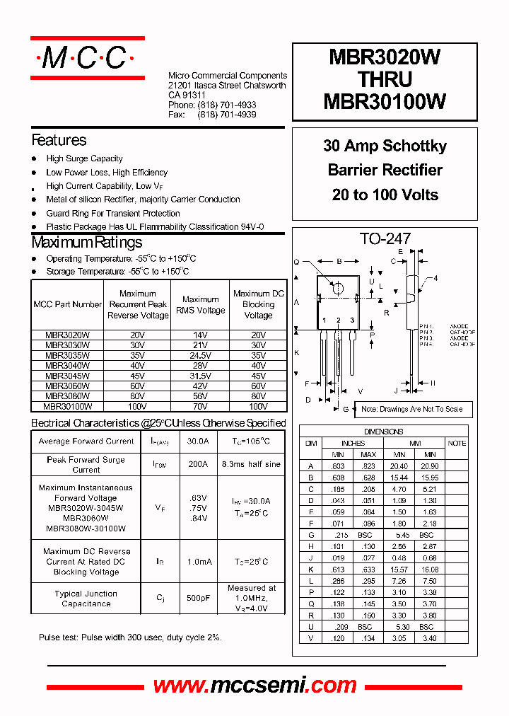 MBR3040W_133087.PDF Datasheet