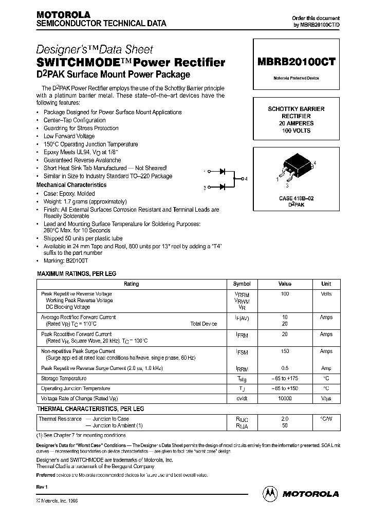 MBRB20100CTD_292028.PDF Datasheet
