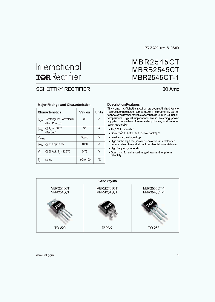 MBR2545CT-1_280713.PDF Datasheet