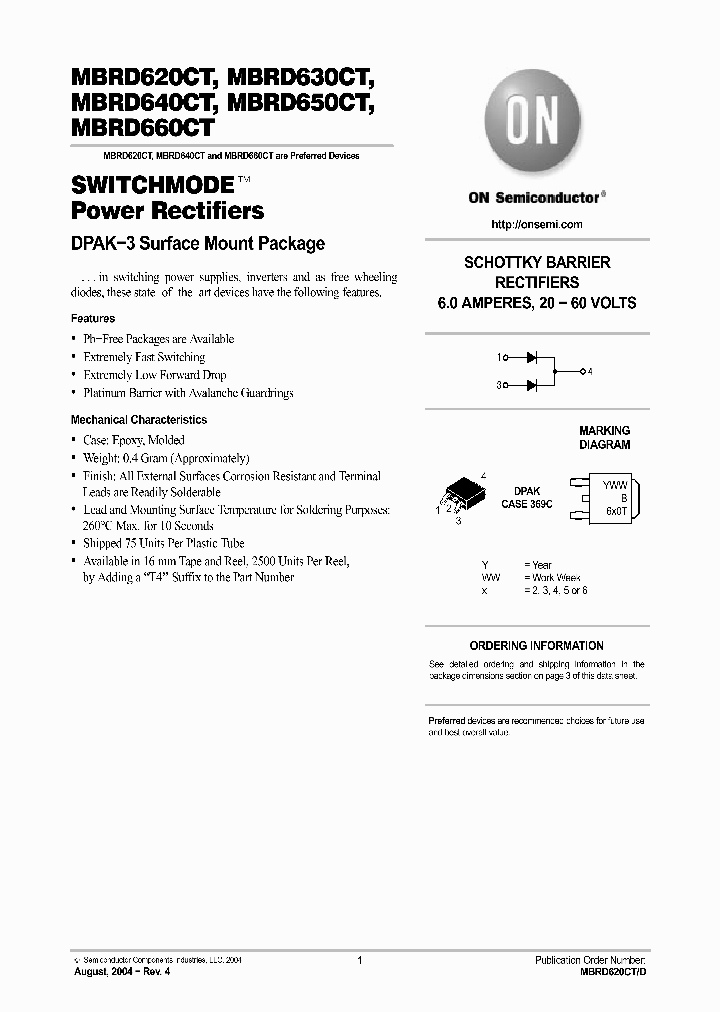 MBRD660CTT4G_295980.PDF Datasheet