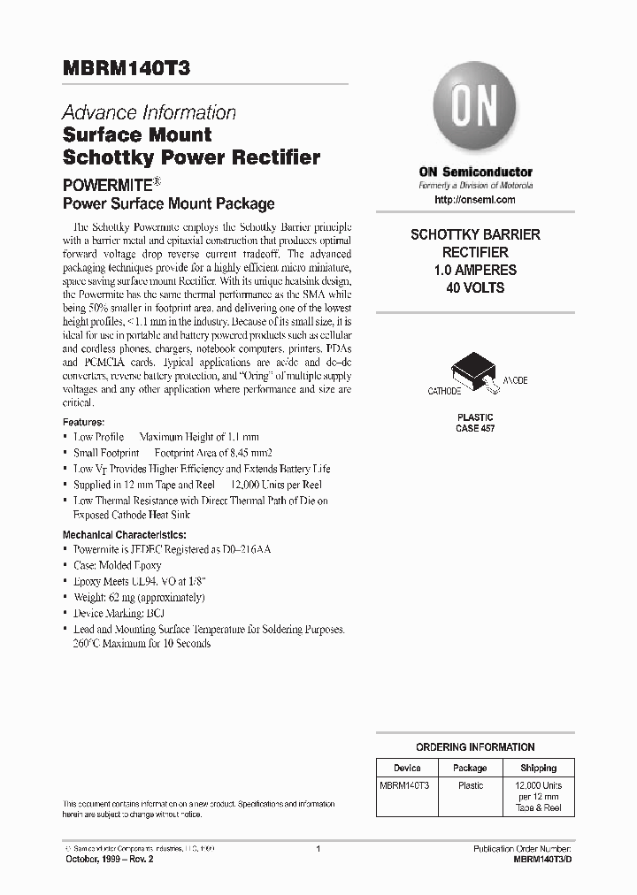 MBRM140T3_287935.PDF Datasheet
