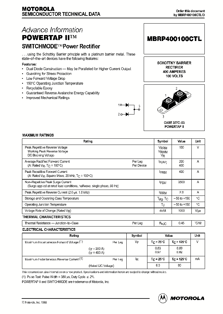 MBRP400100CTLD_281269.PDF Datasheet