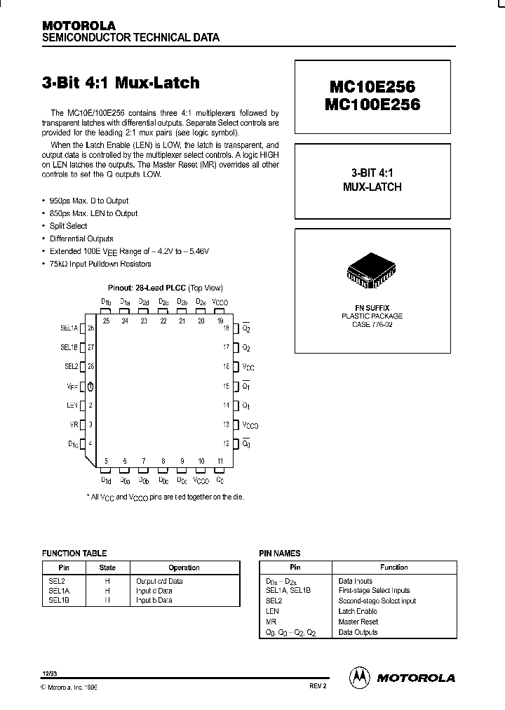 MC100E256_289781.PDF Datasheet