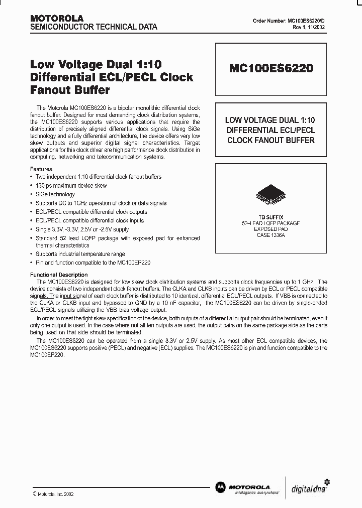 MC100ES6220_281124.PDF Datasheet