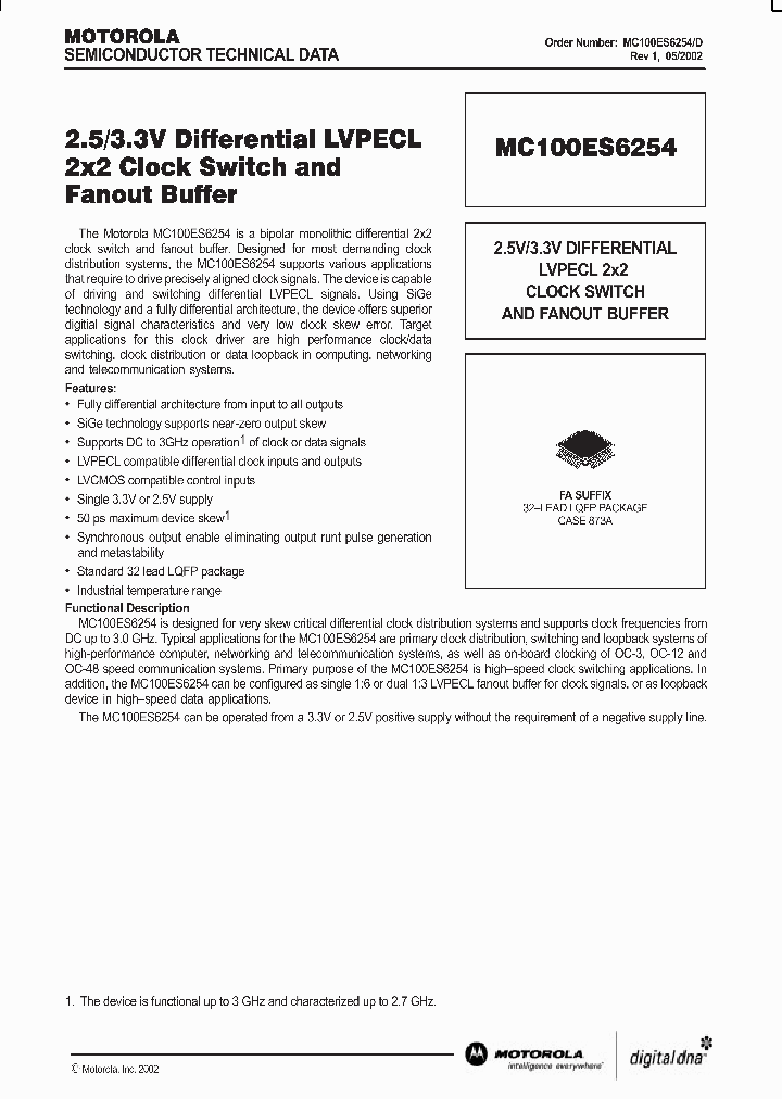 MC100ES6254_281120.PDF Datasheet