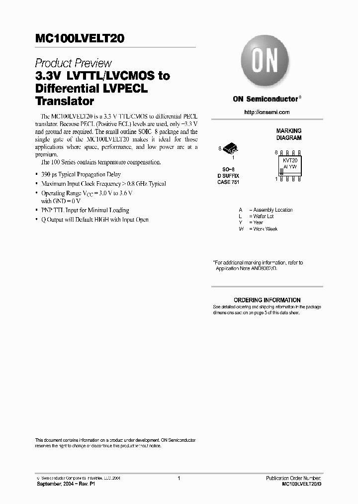MC100LVELT20_281102.PDF Datasheet