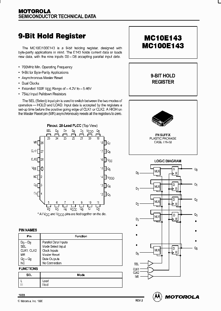 MC10E143_88324.PDF Datasheet
