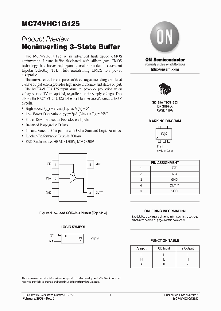 MC74VHC1G125_291106.PDF Datasheet