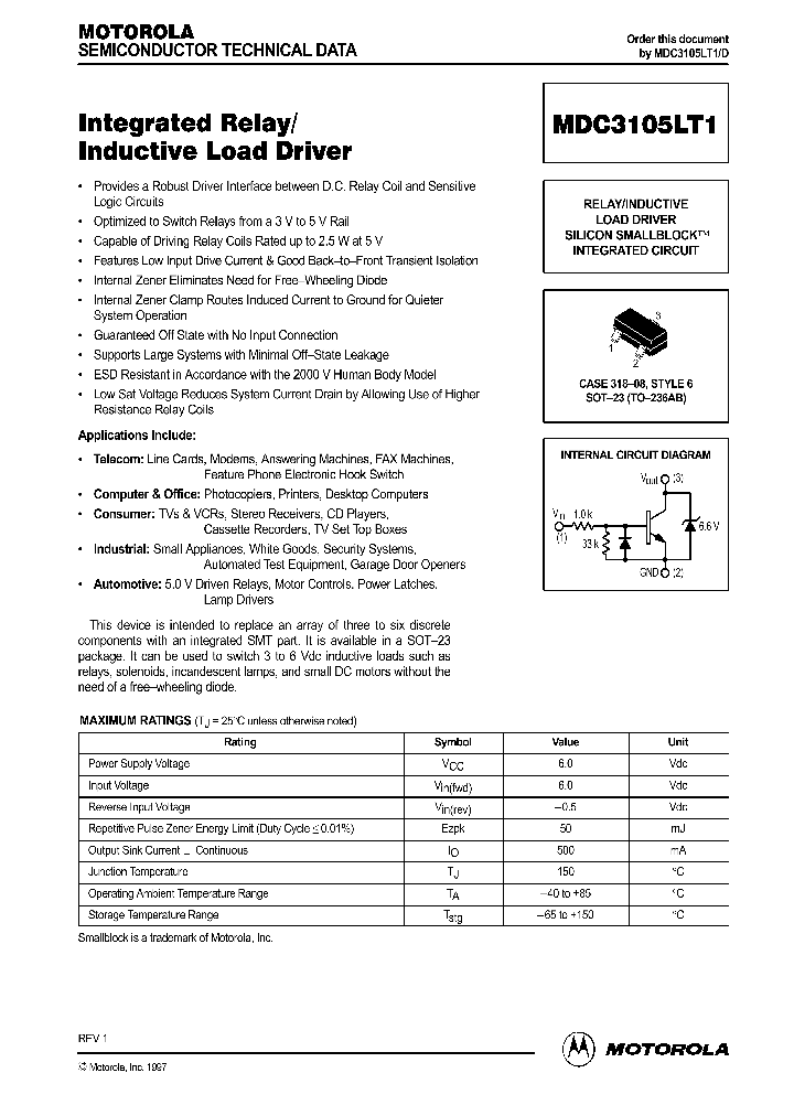 MDC3105LT1D_288539.PDF Datasheet