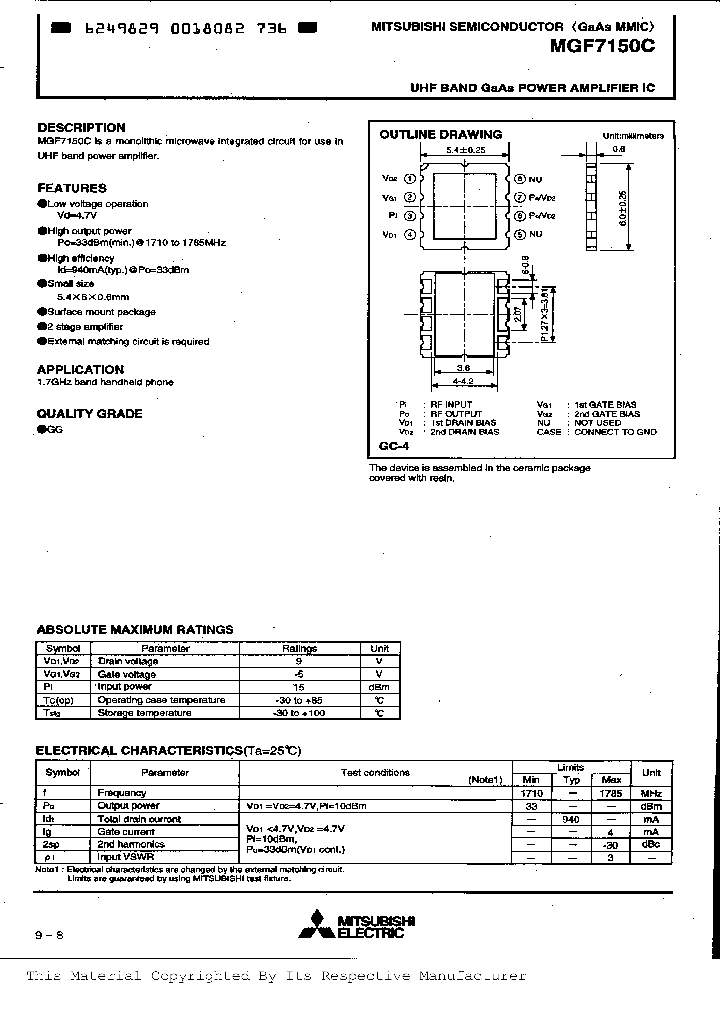 MGF7150C_214555.PDF Datasheet