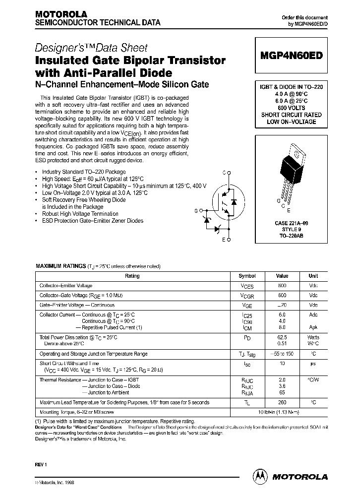 MGP4N60EDD_278488.PDF Datasheet