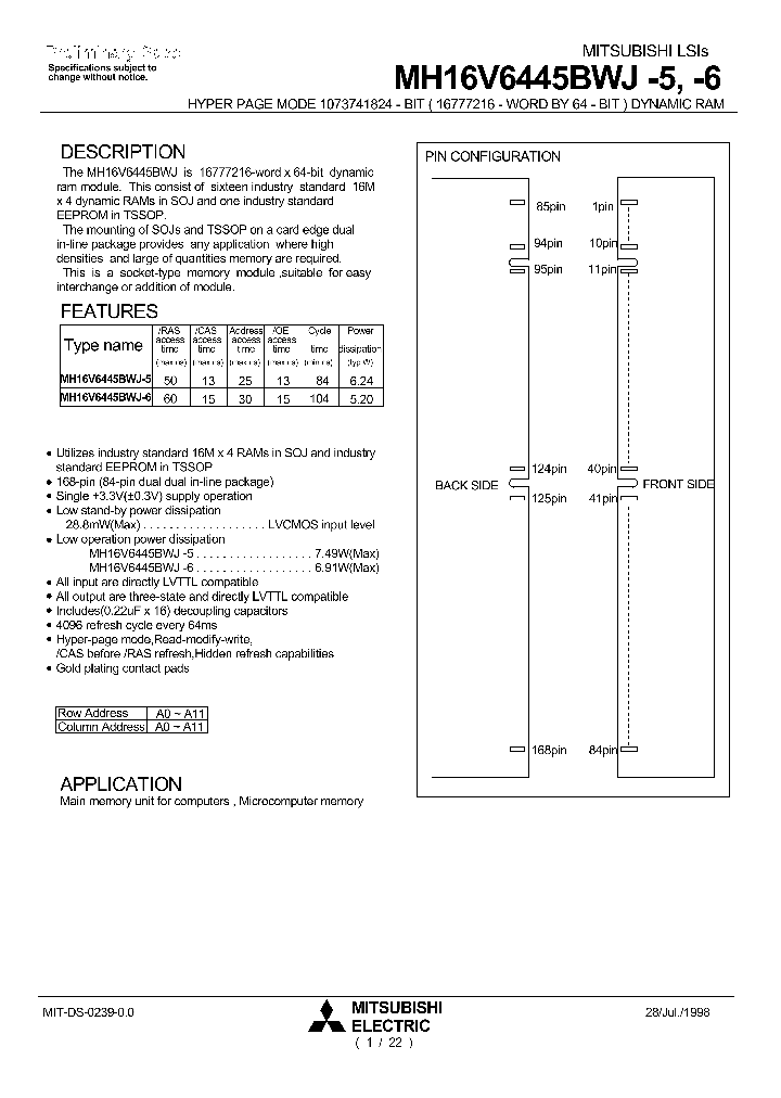MH16V6445B_266603.PDF Datasheet