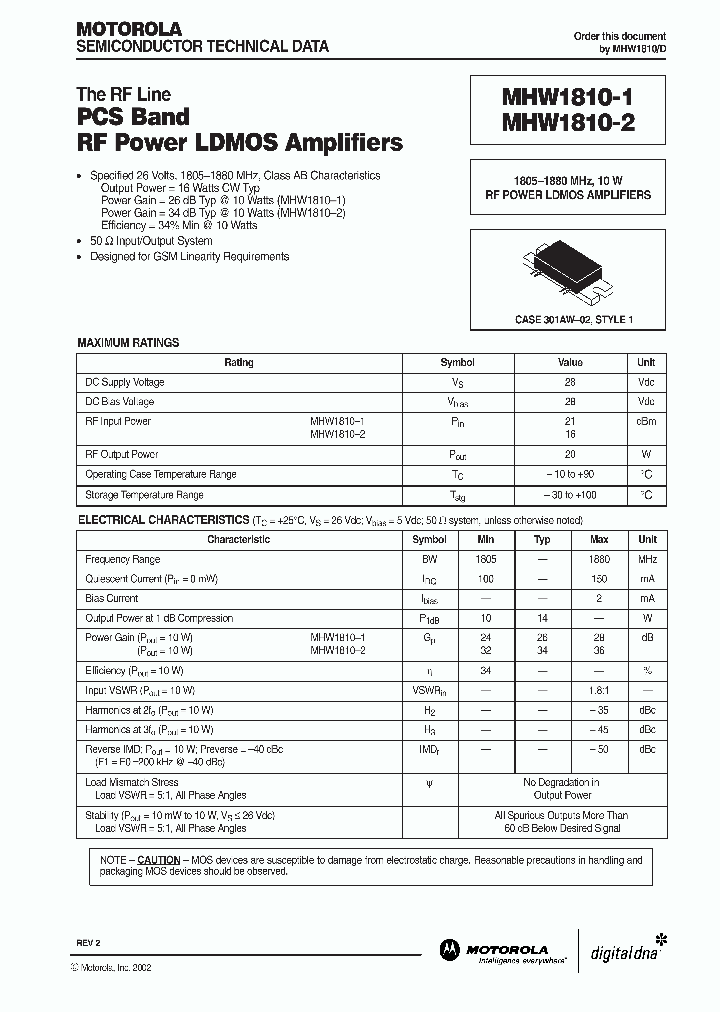 MHW1810-1_285092.PDF Datasheet