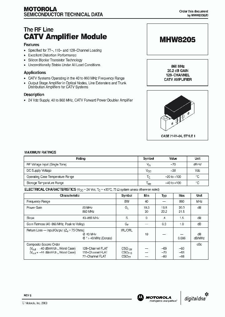 MHW8205_287479.PDF Datasheet