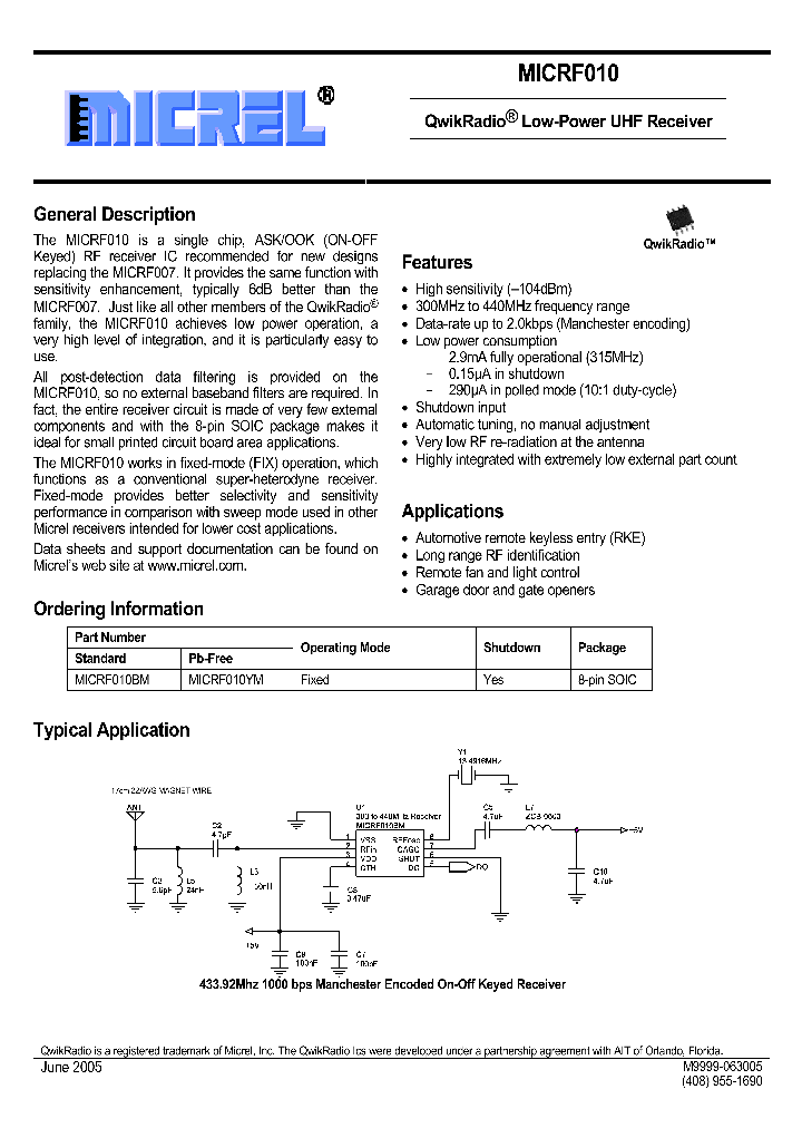MICRF010_270028.PDF Datasheet