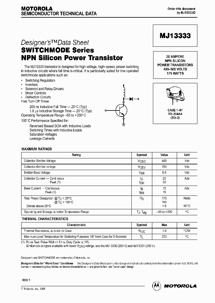 MJ13333D_280878.PDF Datasheet