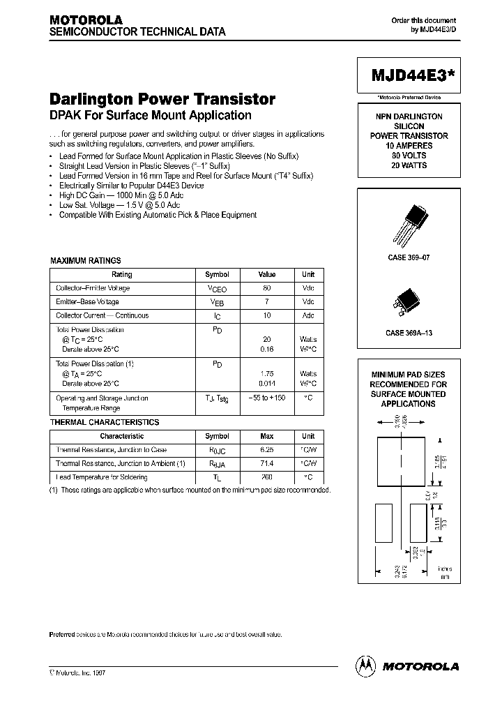 MJD44E3T4_267563.PDF Datasheet