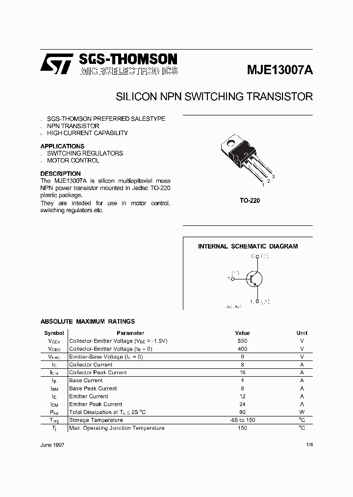 MJE13007A_276572.PDF Datasheet
