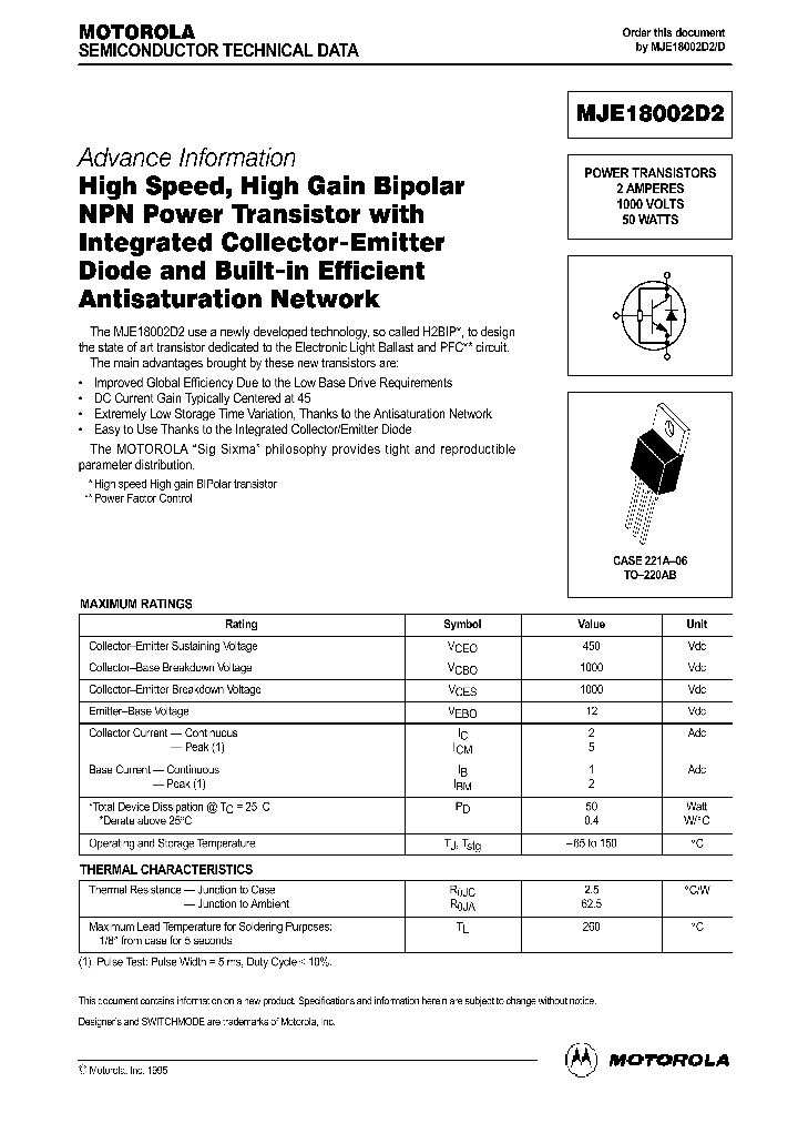 MJE18002D2_276550.PDF Datasheet