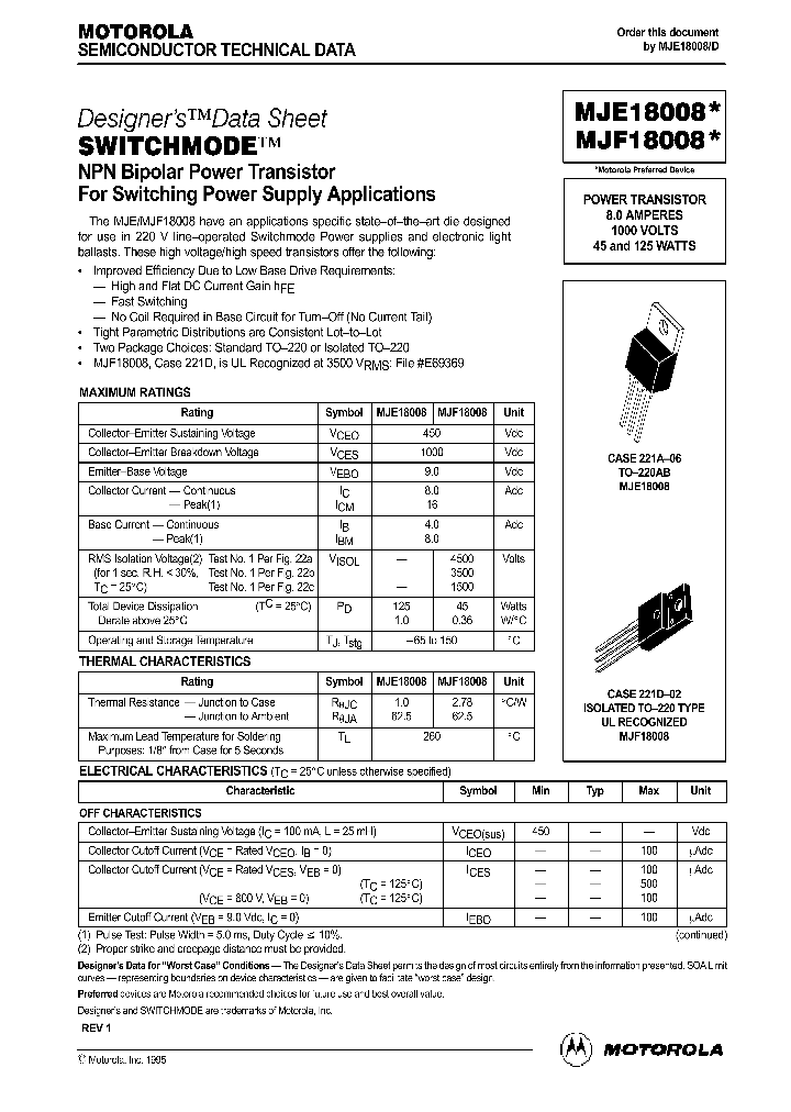 MJE18008_256284.PDF Datasheet