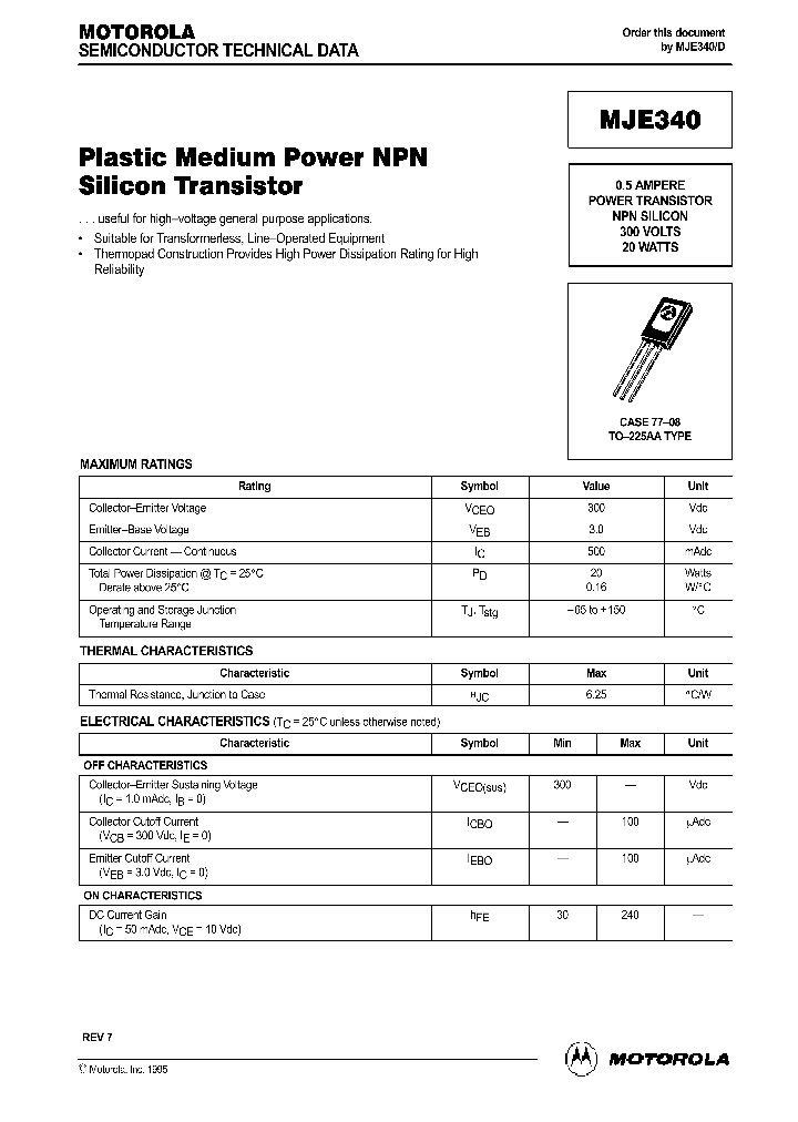MJE340_258601.PDF Datasheet