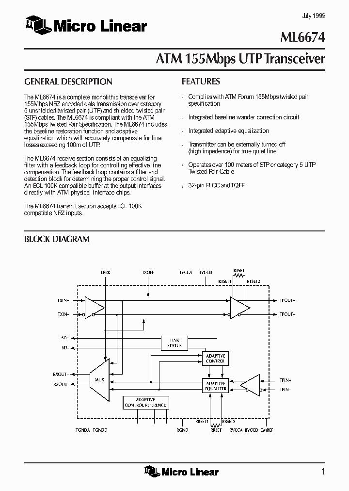 ML6674_300167.PDF Datasheet
