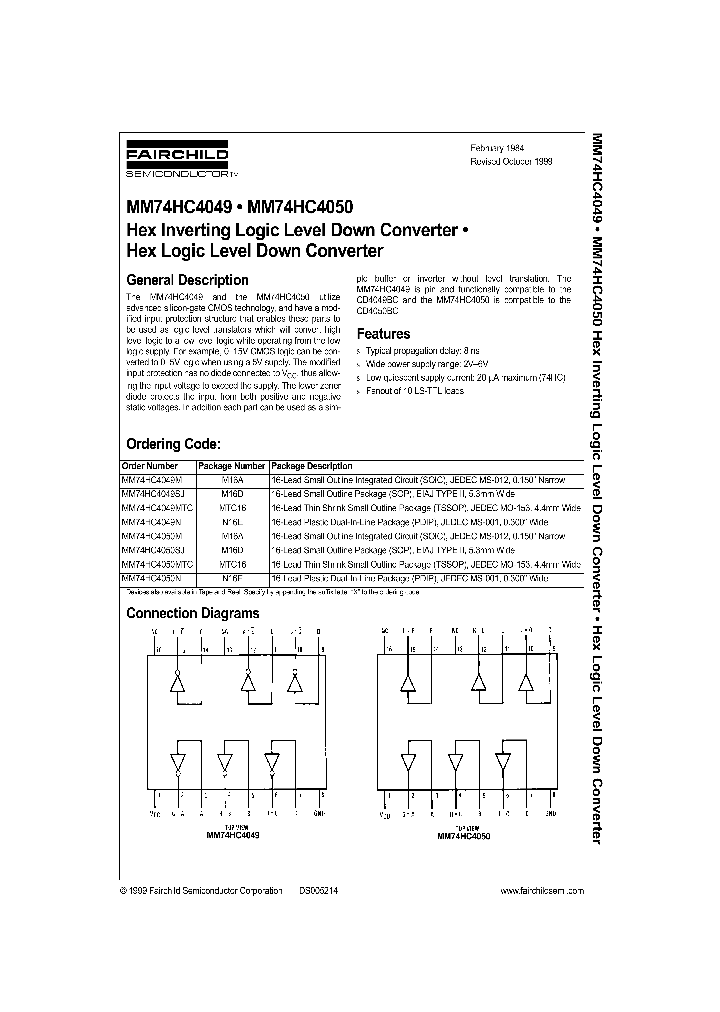 MM74HC4049_285139.PDF Datasheet