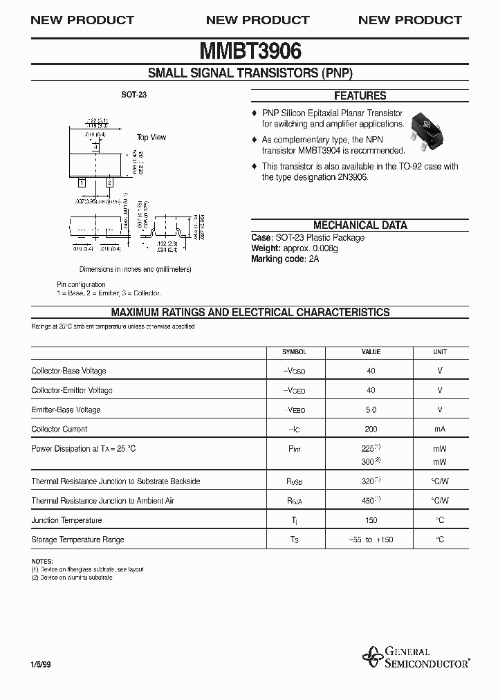 MMBT3906_273335.PDF Datasheet