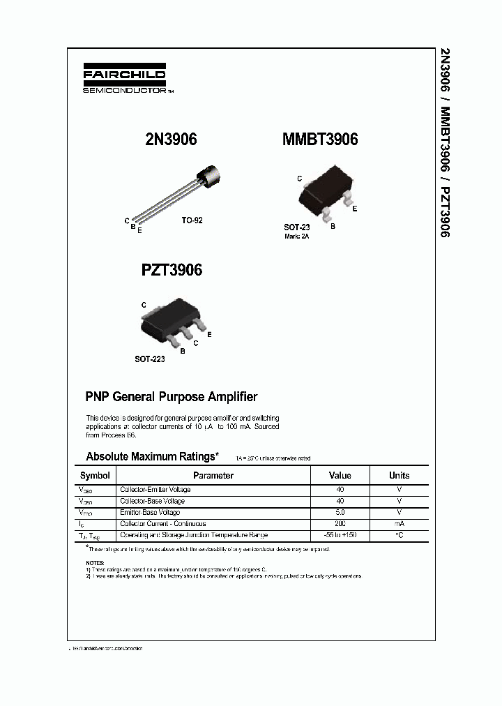 MMBT3906_273340.PDF Datasheet