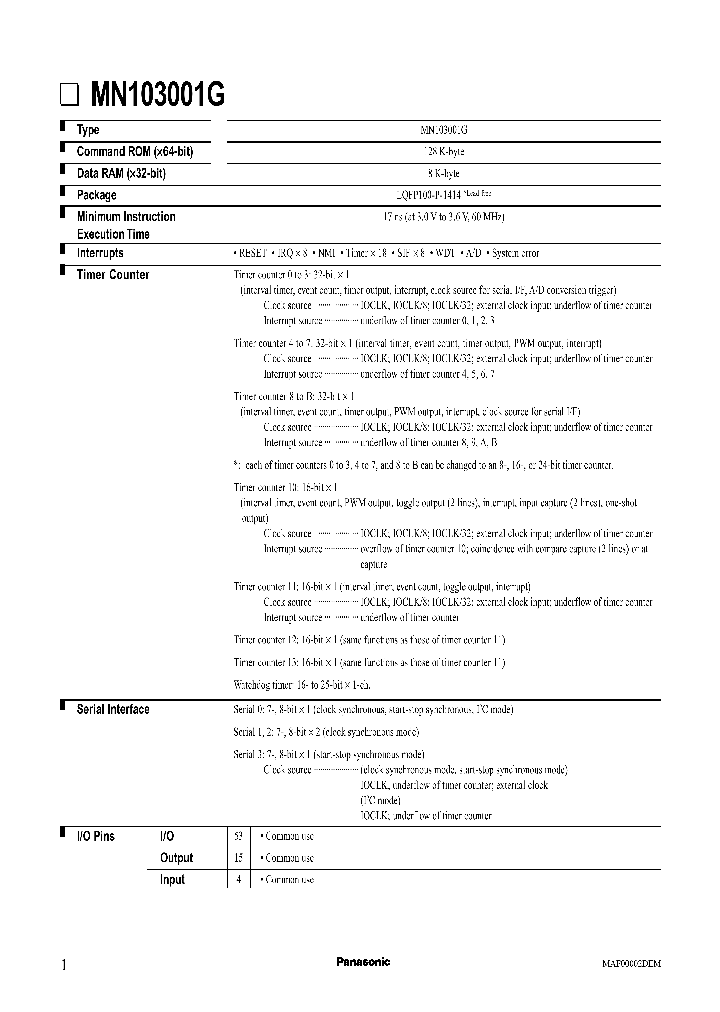 MN103001G_277901.PDF Datasheet