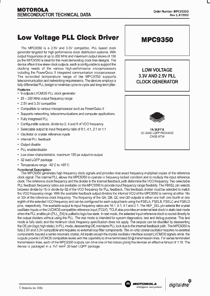MPC9350_299597.PDF Datasheet
