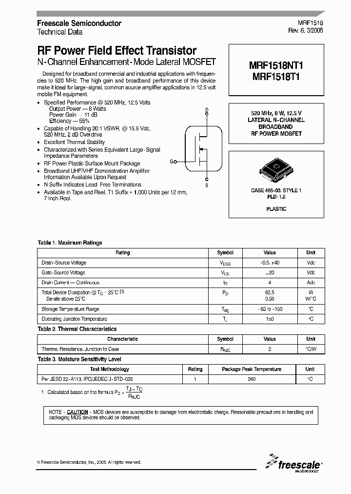 MRF1518T1_205837.PDF Datasheet