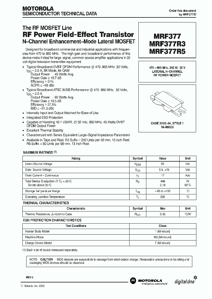 MRF377MRF377R3MRF377R5_293375.PDF Datasheet