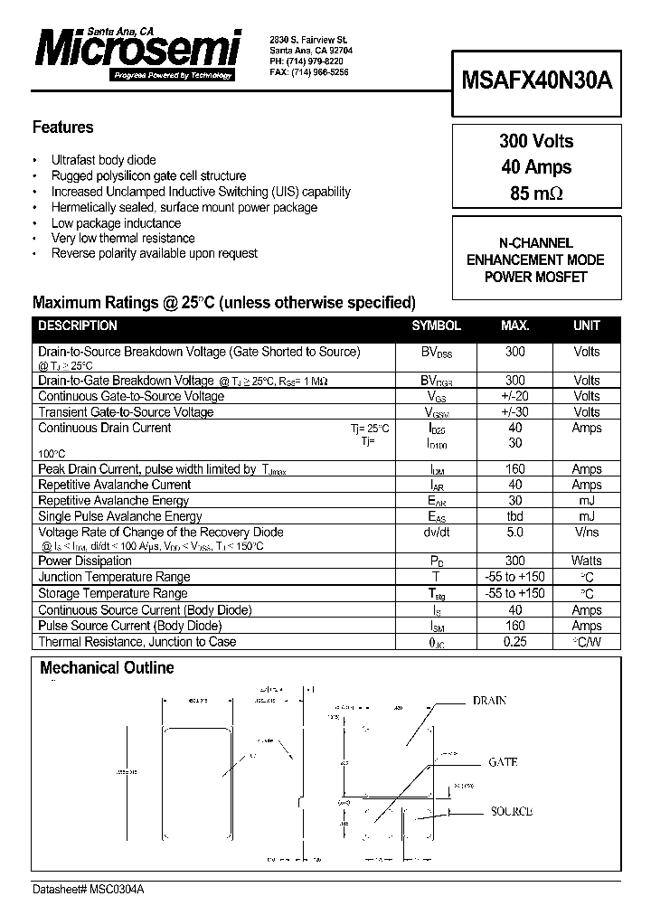 MSAFX40N30A_244551.PDF Datasheet