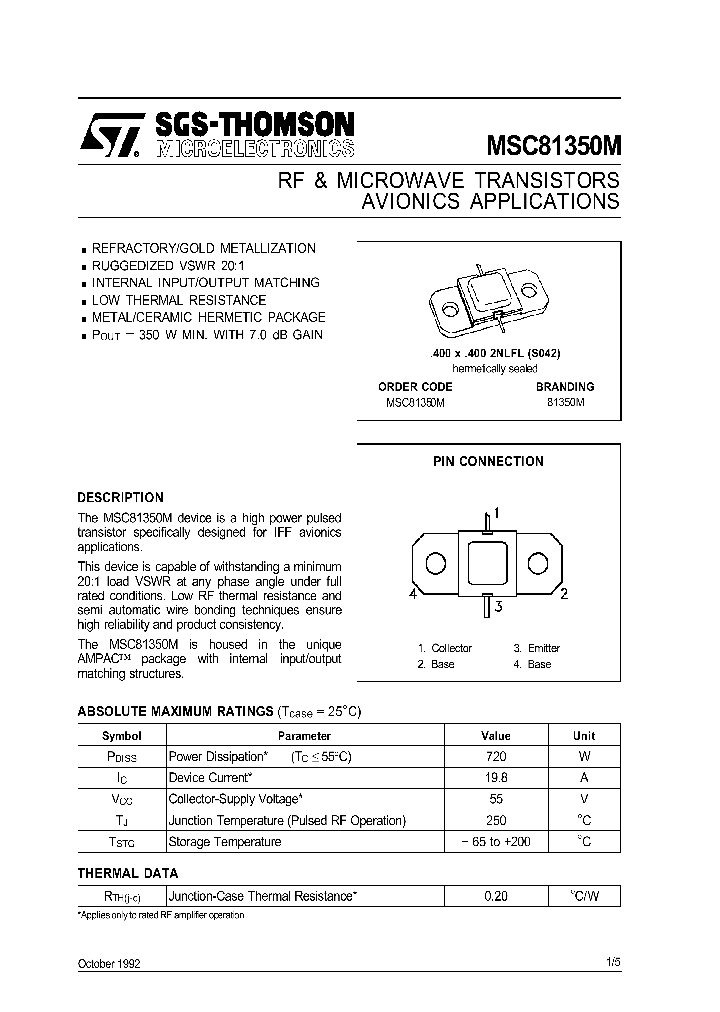 MSC81350M_291489.PDF Datasheet