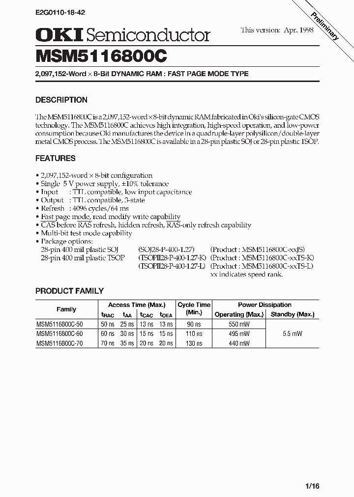 MSM5116800C_282425.PDF Datasheet
