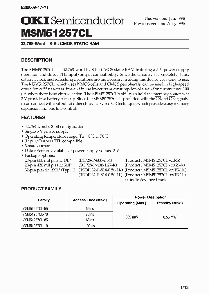MSM51257CL_242042.PDF Datasheet