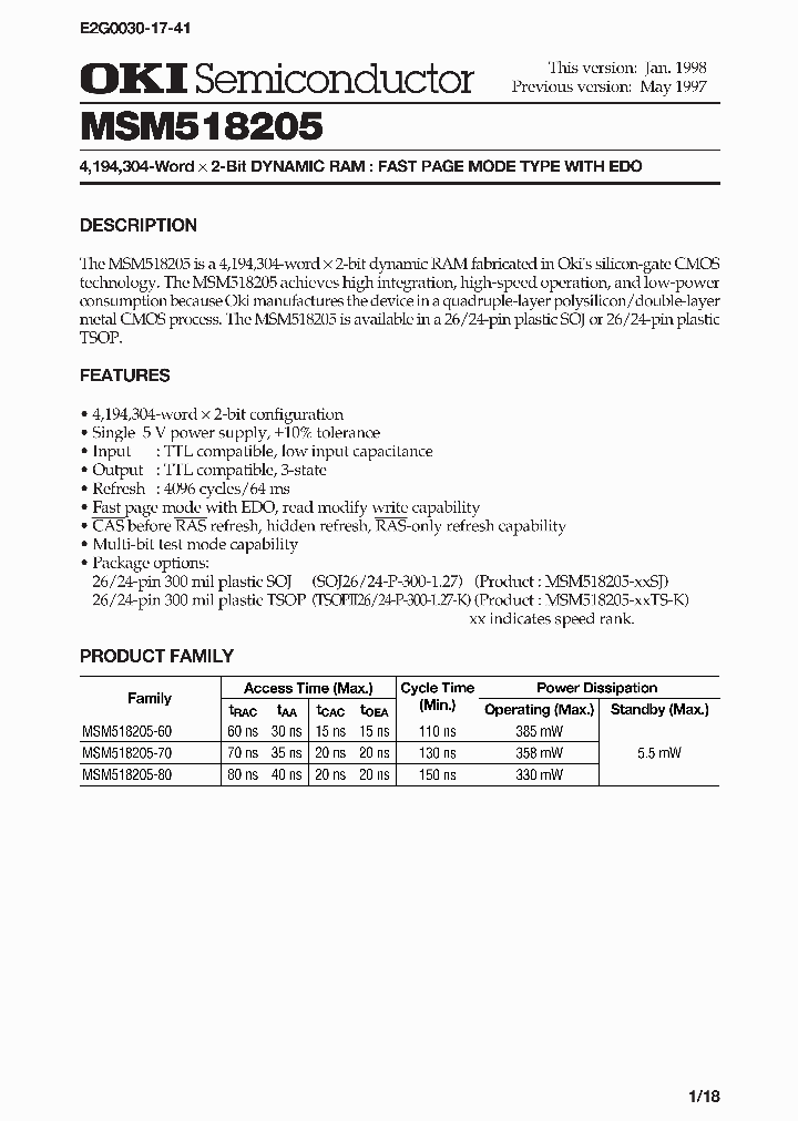 MSM518205_248441.PDF Datasheet