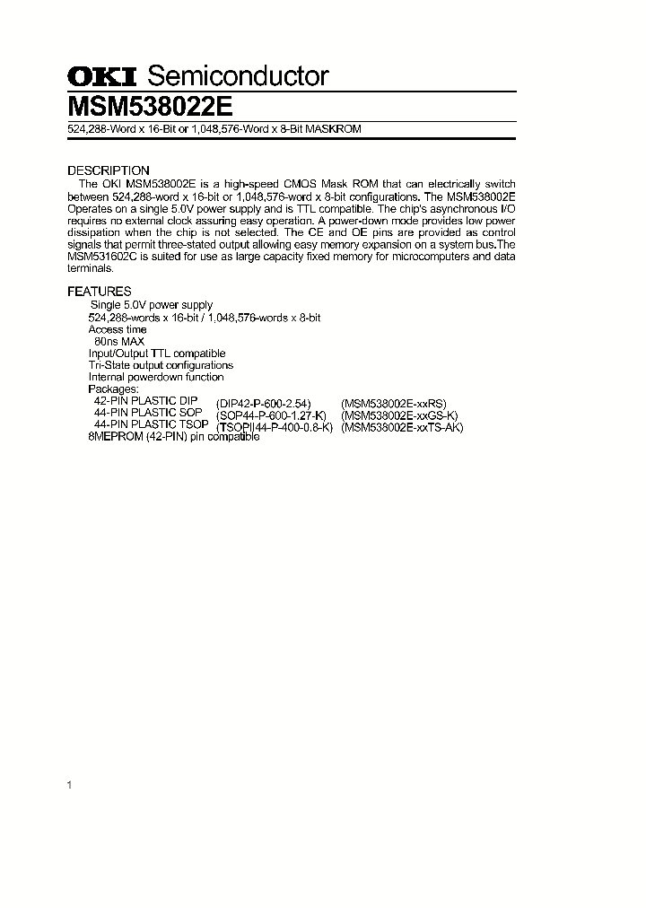 MSM538022E_241547.PDF Datasheet