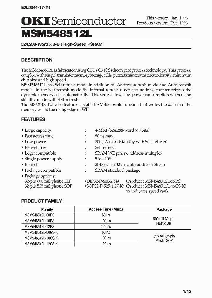 MSM548512L_206961.PDF Datasheet