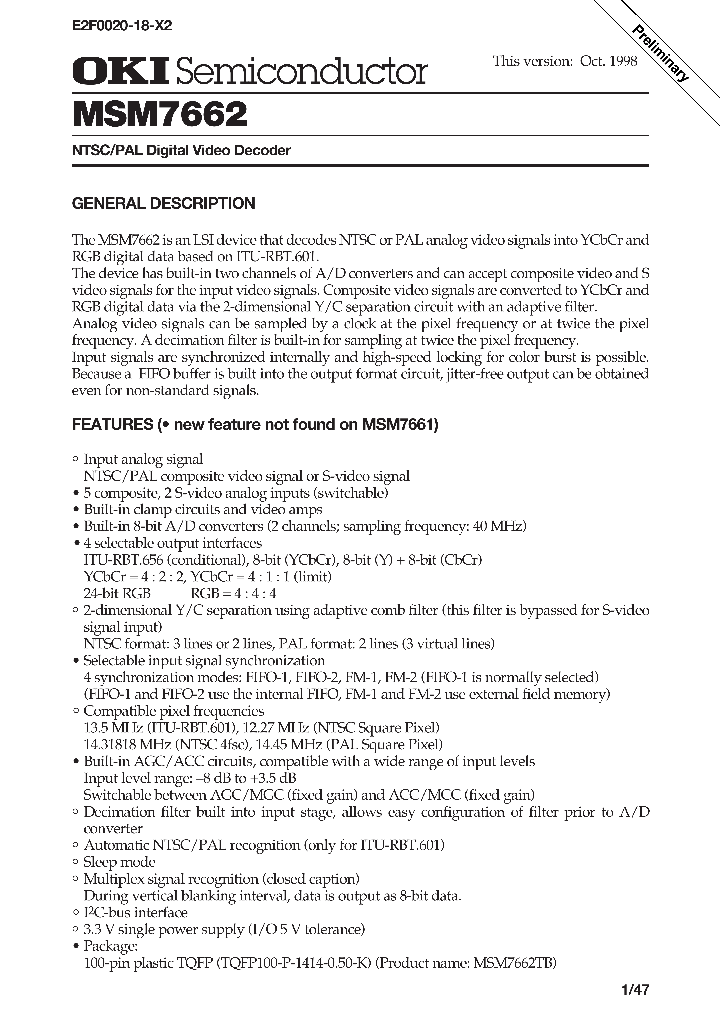 MSM7662_280453.PDF Datasheet